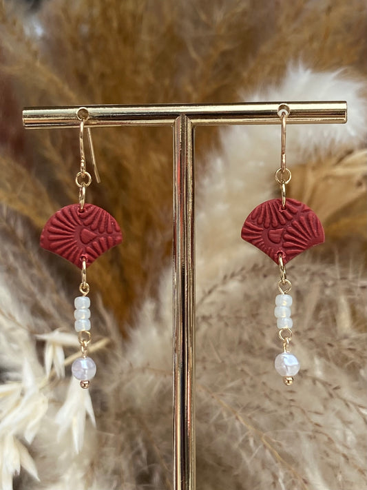 Chinese Red Fan Dangle