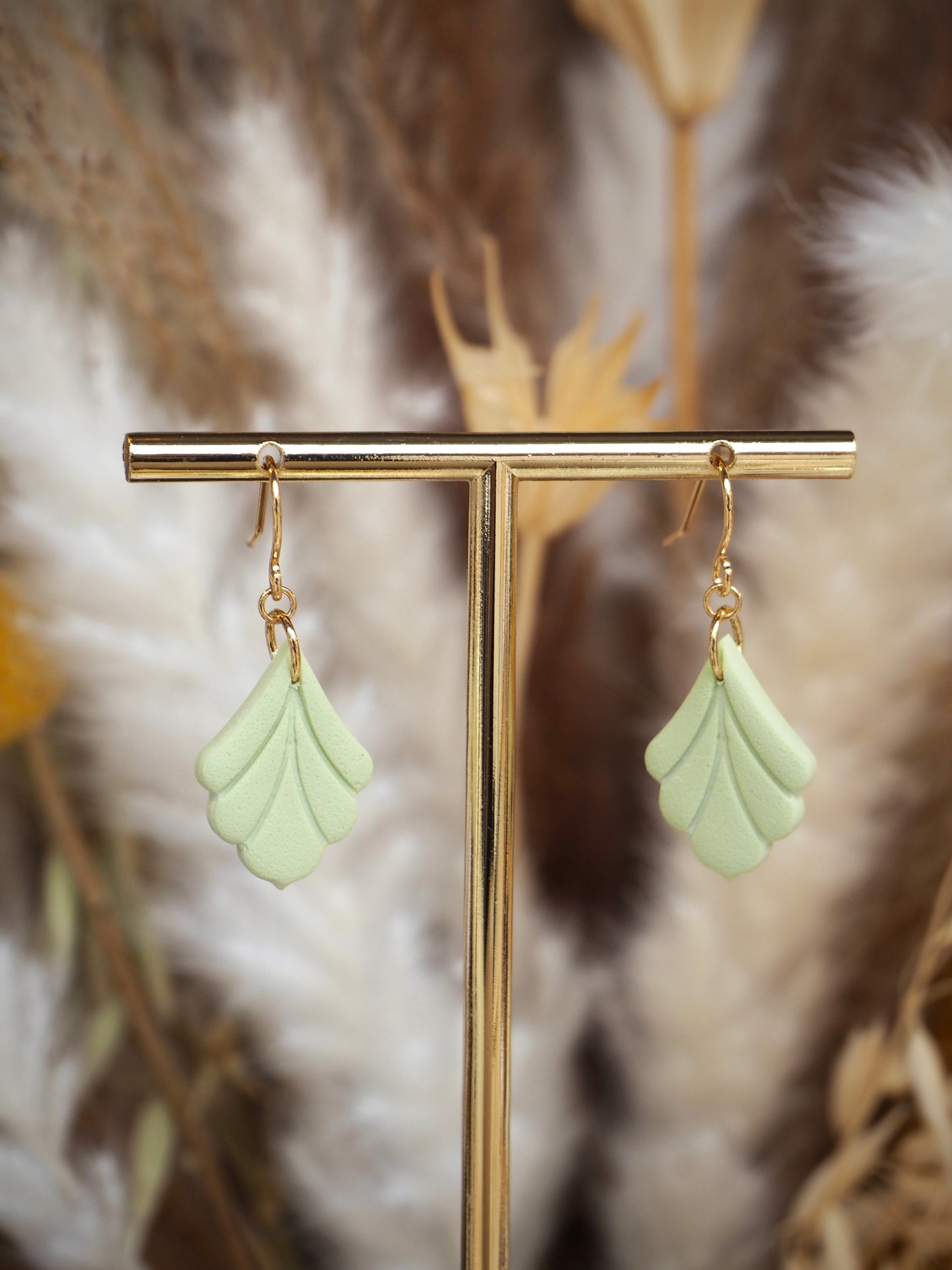 Pastel Avogreen Floral Teardrop