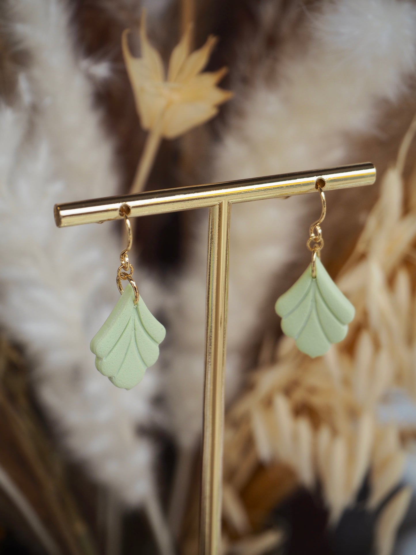 Pastel Avogreen Floral Teardrop